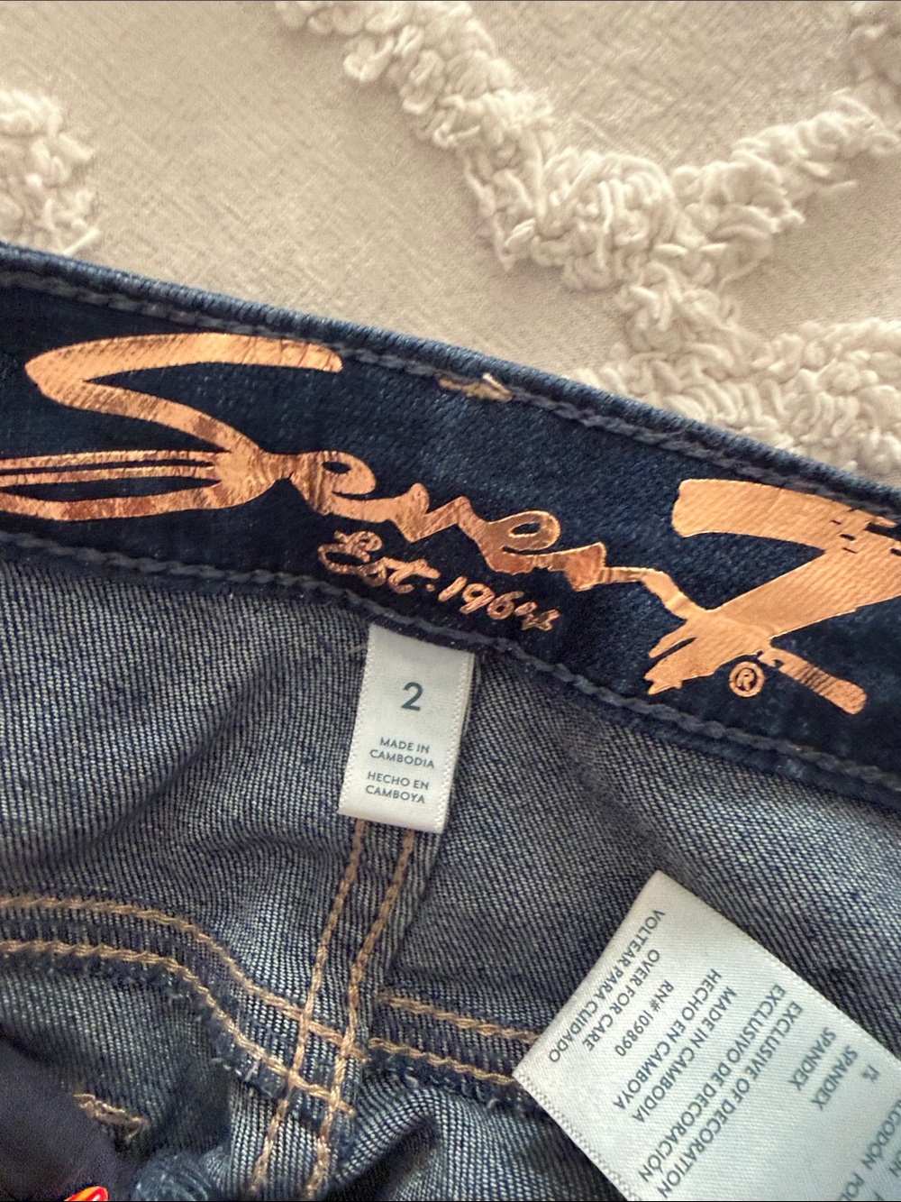 Seven7 Dark Blue Flare Jeans - Picture 2 of 3